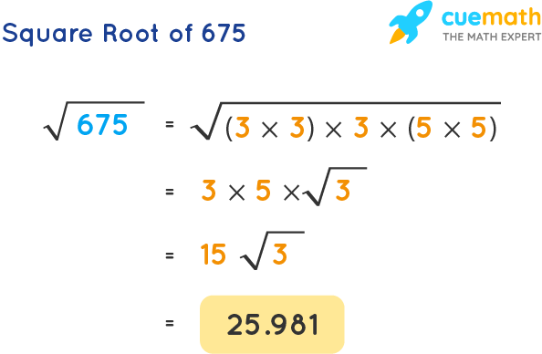 Square Root Of 675 How To Find Square Root Of 675 Solved